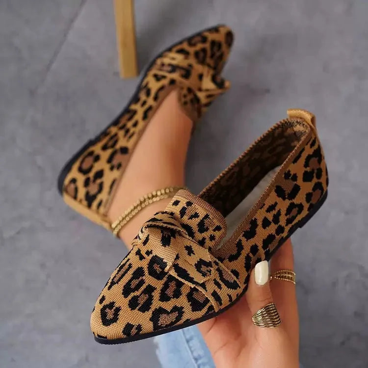 Women's ballet flats shown on foot
