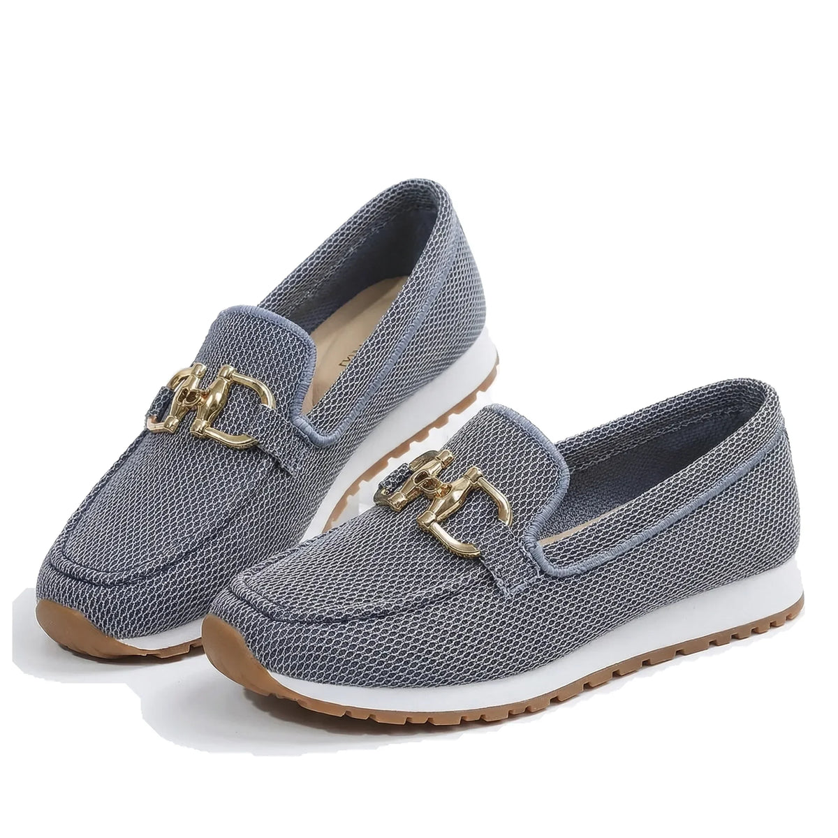 Women's grey loafers, product view