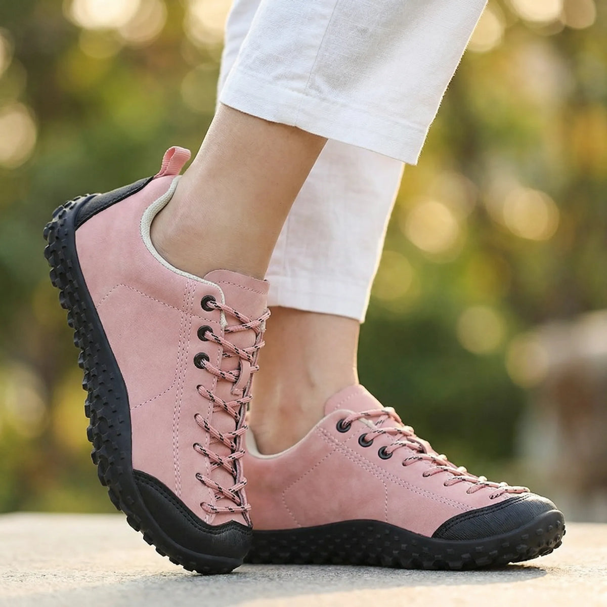 Unisex barefoot trainers shown on foot