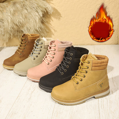 Faux-fur-lined winter ankle boots – five-colour assortment with warmth graphic