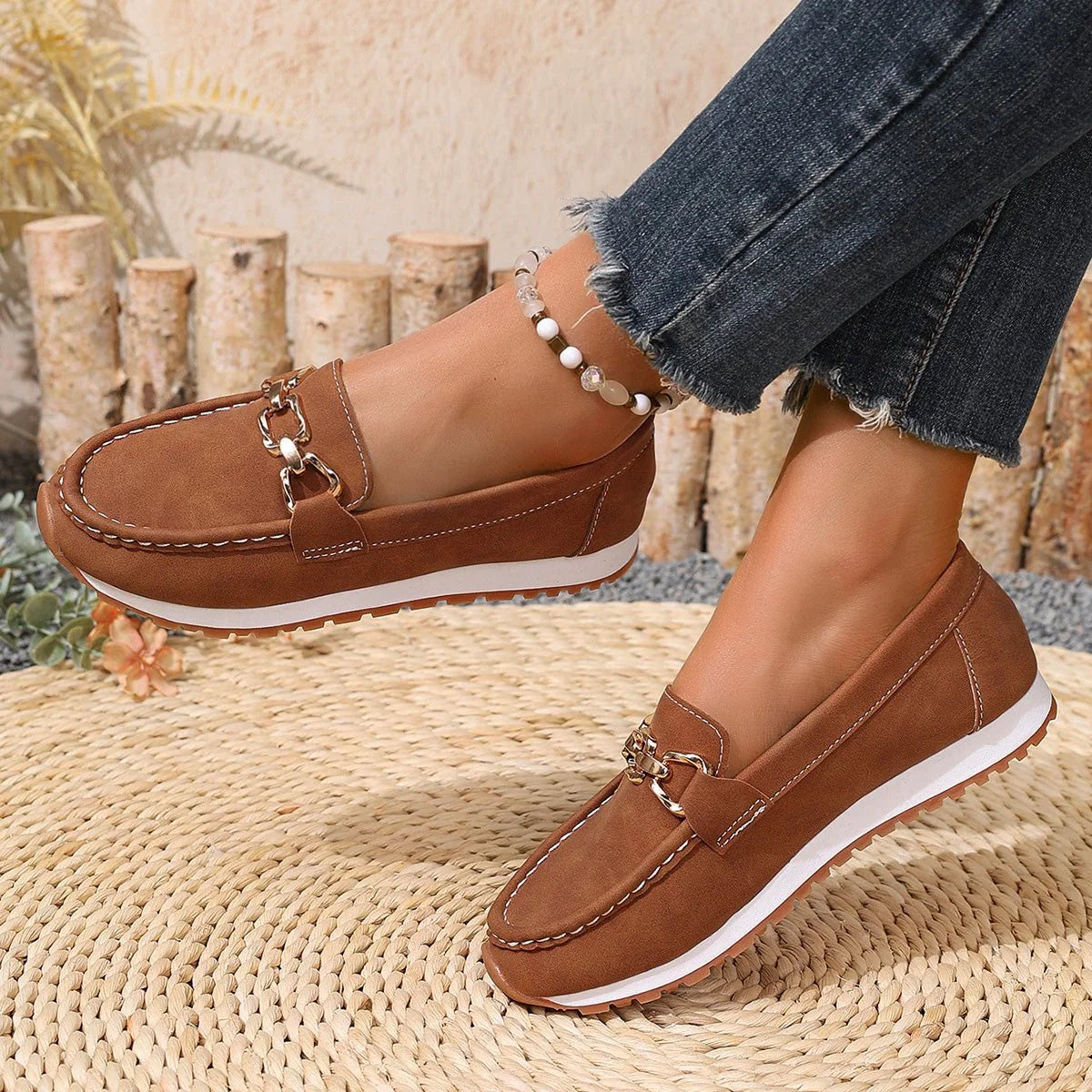 Women's arch support loafers product view