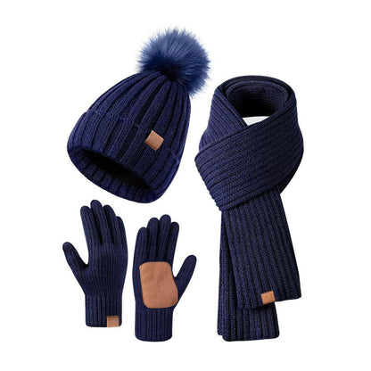 Winter hat scarf and glove set – navy matching set