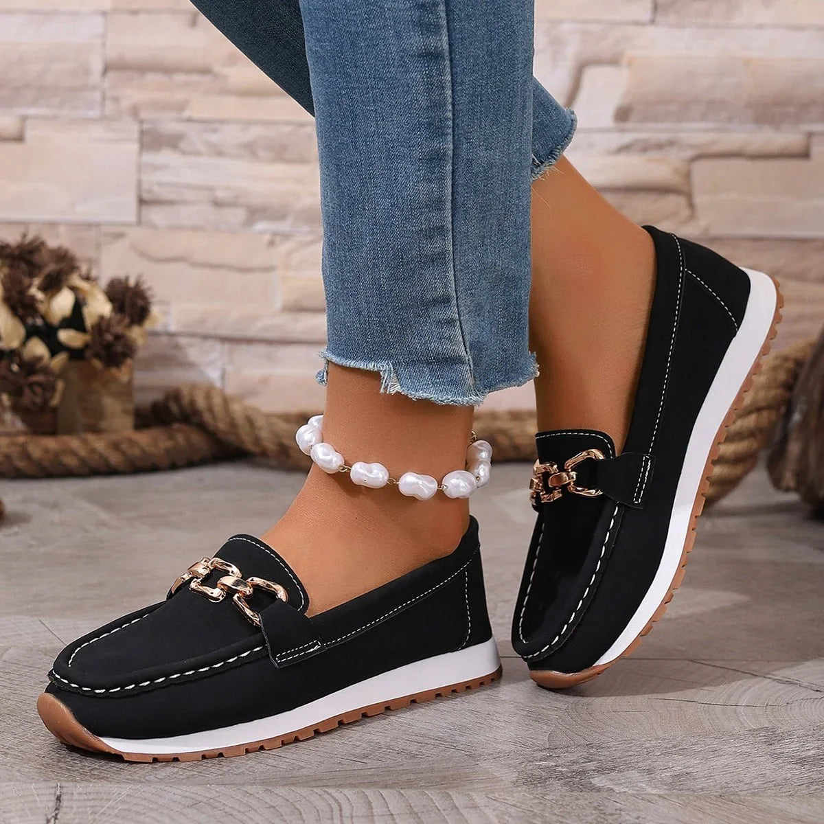 Women's arch support loafers product view