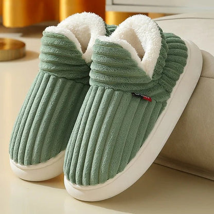 Auldweave couples corduroy slipper boots – warm fleece lining and arch support – product image 4