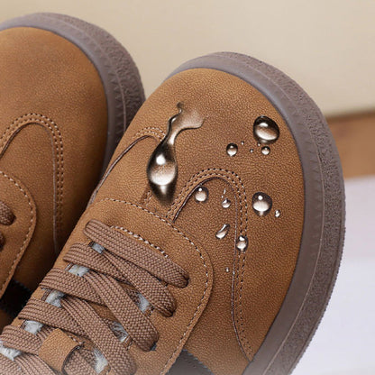 Auldweave women's fleece-lined suede trainers – water-resistant upper detail