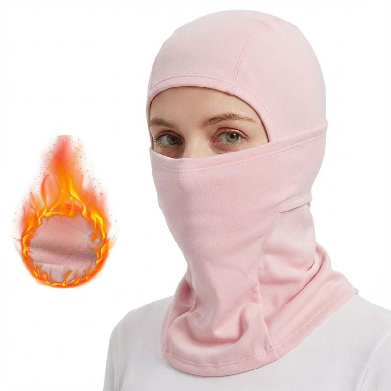 Thermal winter balaclava – pink adult version warmth graphic
