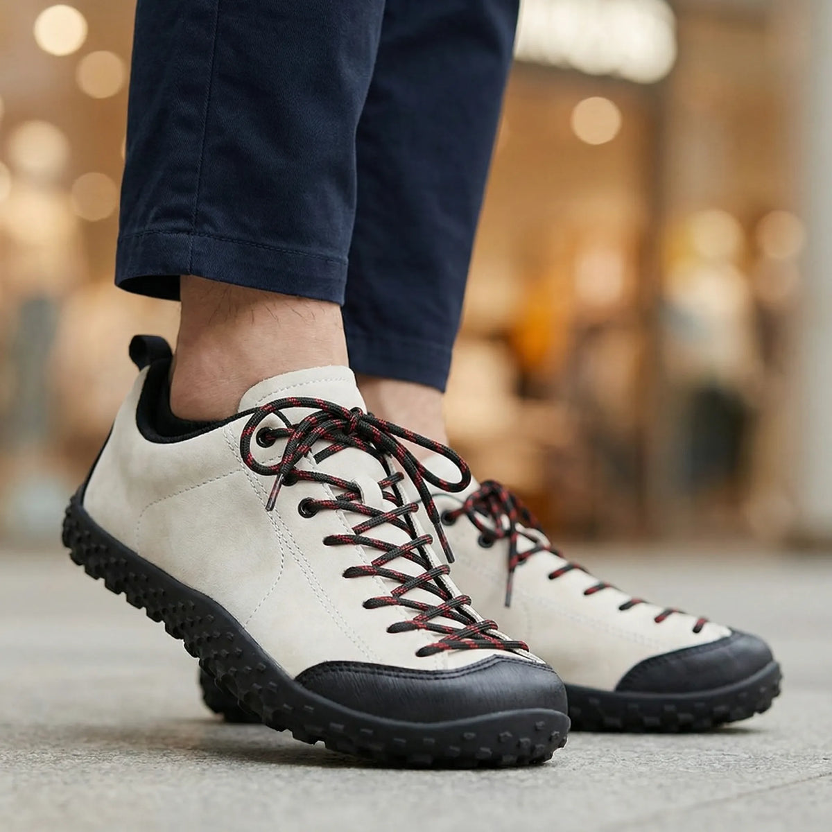 Unisex barefoot trainers shown on foot